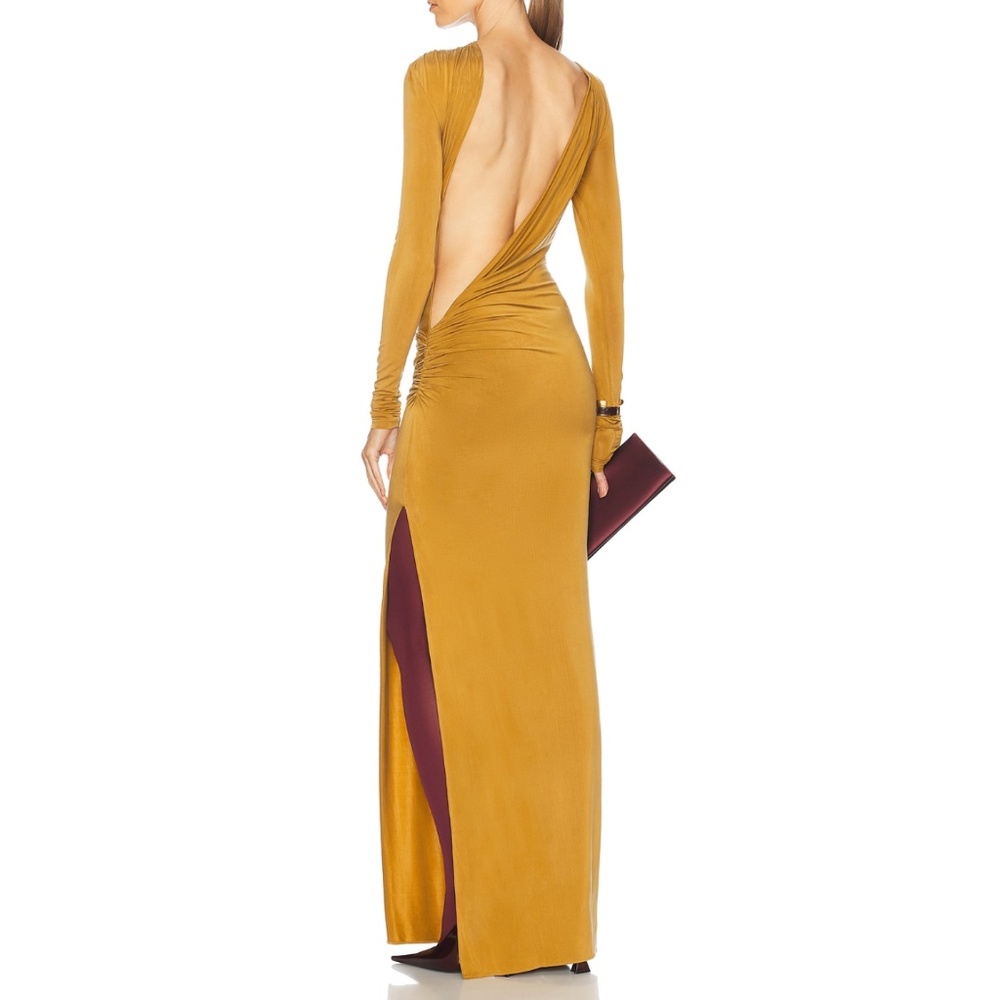 NWT | The Andamane Sophie Maxi Dress Gold | Sz IT 38 - Picture 9 of 12
